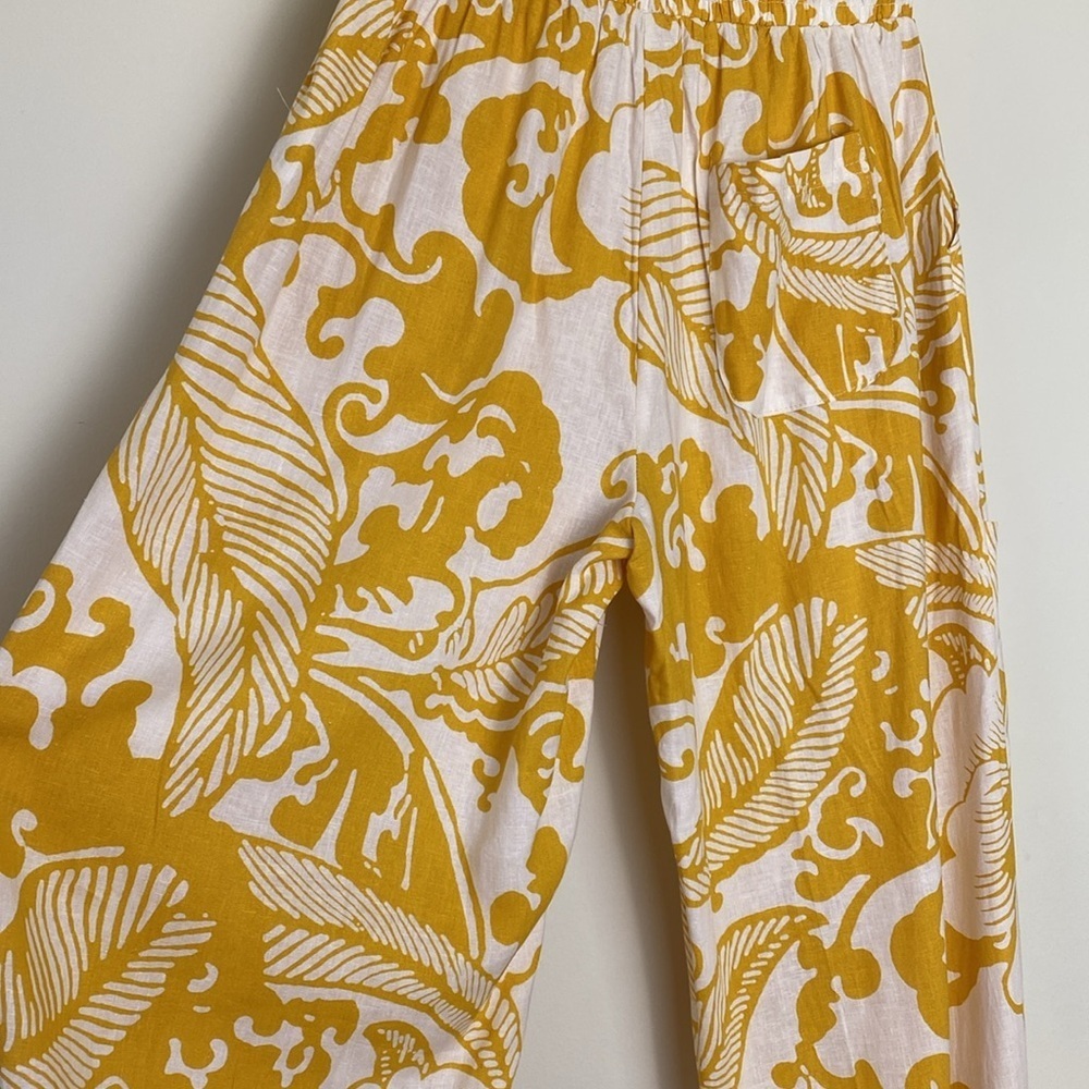 NWT Haute Hippie Linen Printed Tapered Elastic Ankle Pajama Trousers Size Small - Picture 8 of 12